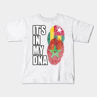 Togolese And Moroccan Mix Heritage DNA Flag Kids T-Shirt